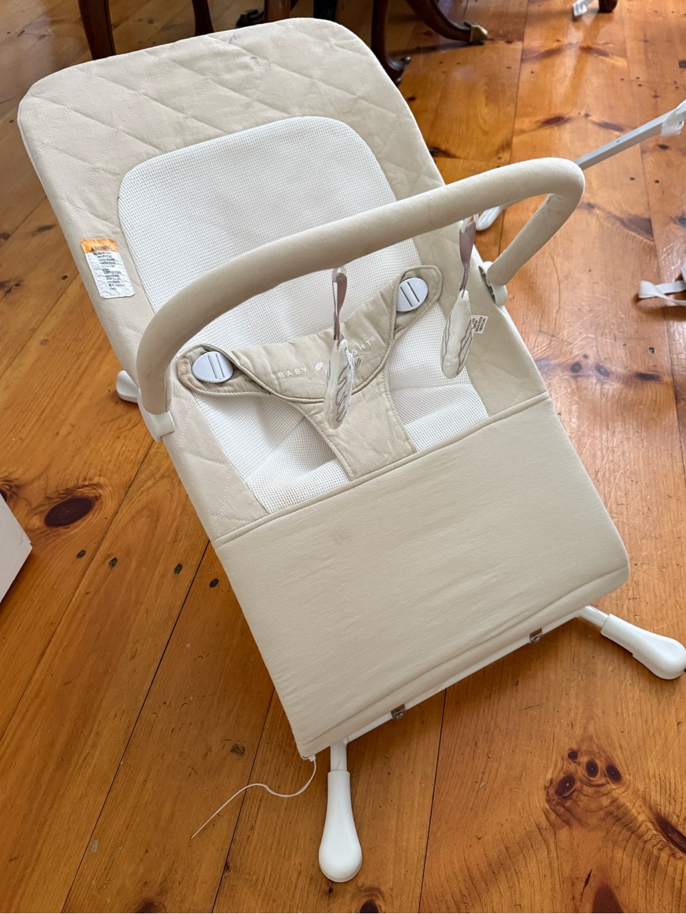 Baby Delight Highland Bouncer - Organic Oat - Foldable, 3-Point Harness